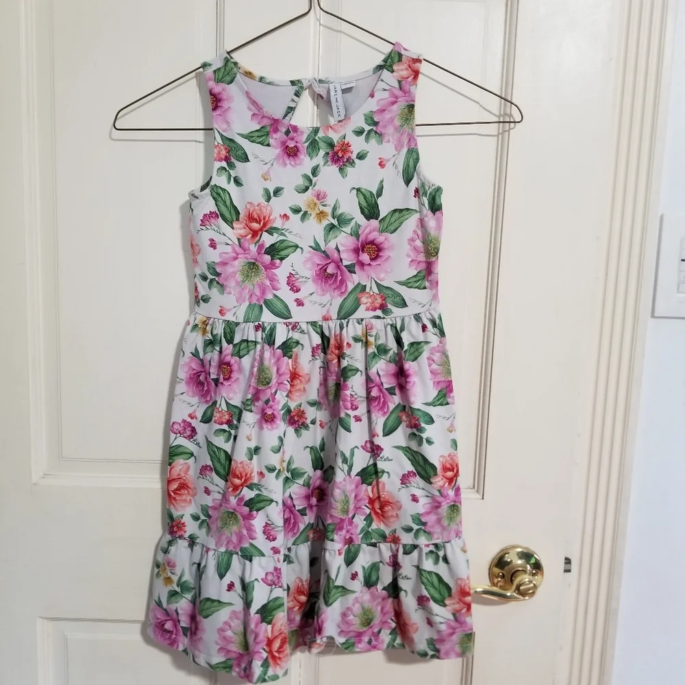 Janie and Jack Pink and White Halter Sundress Little girl size 8 ((C15)